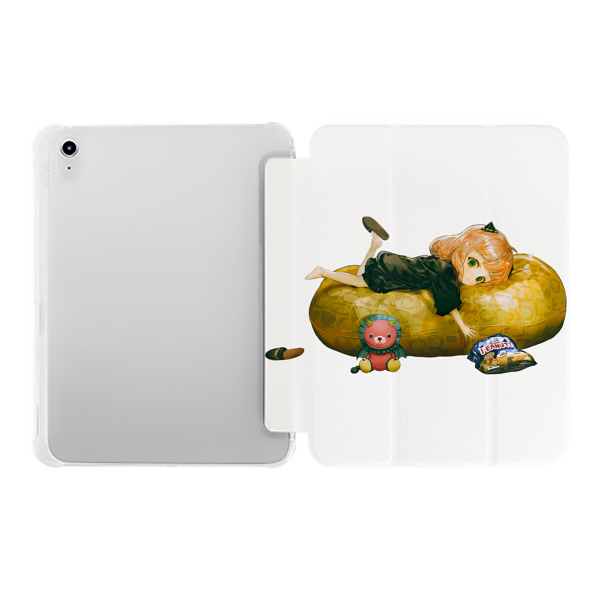 （画像用） SPY×FAMILY间谍家家酒 IPad ケース ペン収納付き 三つ折りスタンド PUレザー×シリコン 対応機種9.5/10.5/10.9インチ